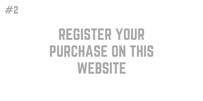 2. Register your purchase on this website (1)